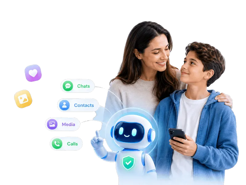 FamiPatrol WhatsApp monitoring dashboard preview