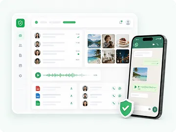FamiPatrol dashboard showing WhatsApp chats, media, and activity overview