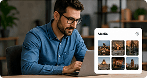 Shared media and files preview